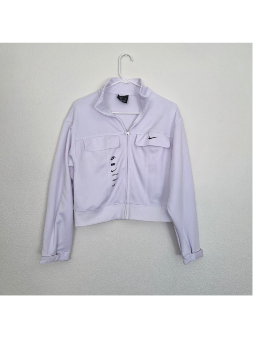 Nike White Loose Fit Track Jacket Size XS